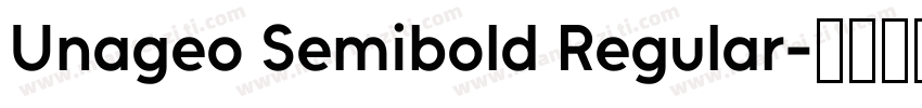 Unageo Semibold Regular字体转换